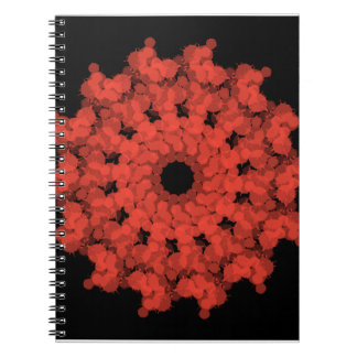 Cuaderno Explosión de estrella roja en un cielo negro