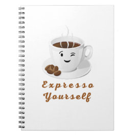 Cuaderno Exprésate – Camiseta Divertida de Café Sonriente