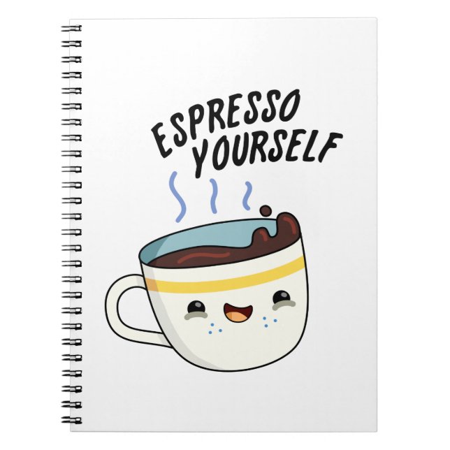 Cuaderno Exprésate Divertido Chiste de Café  (Frente)