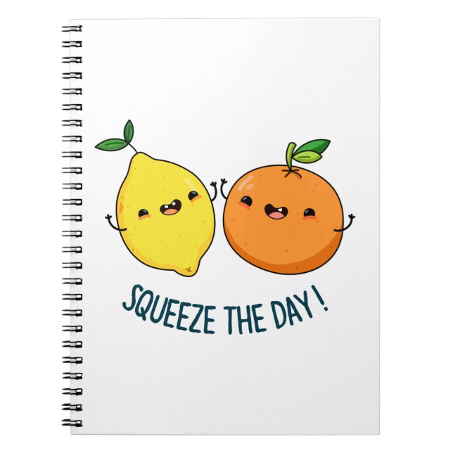 Cuaderno Exprime El Día Chiste De Fruta Positivo  (Frente)