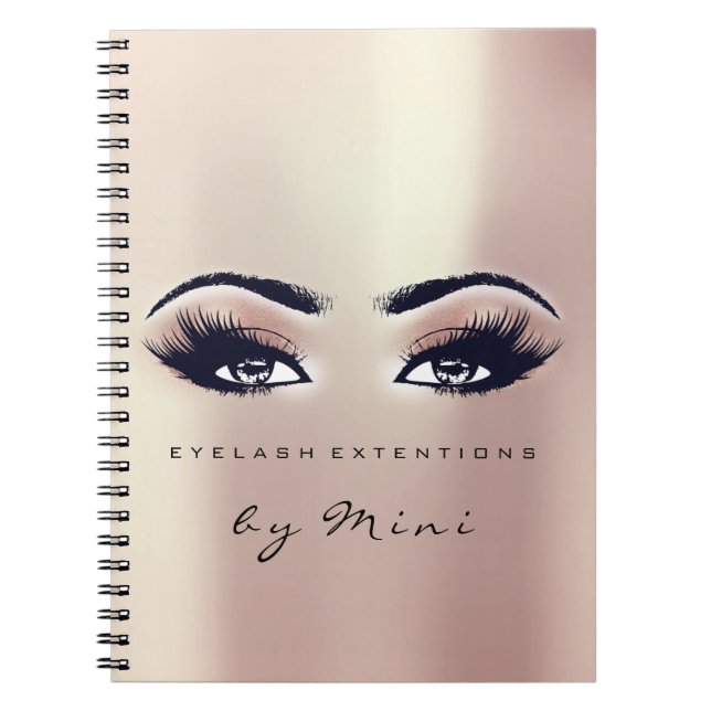 Cuaderno Extensión de latigazos Ojos Artista de maquillaje  (Frente)
