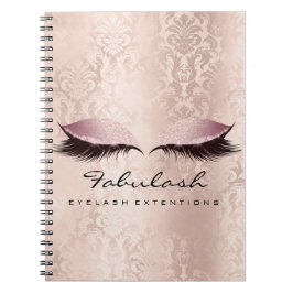 Cuaderno Extensión de pestañas Artista de maquillaje Damask