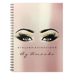 Cuaderno Extensión de pestañas Artista de maquillaje de ojo