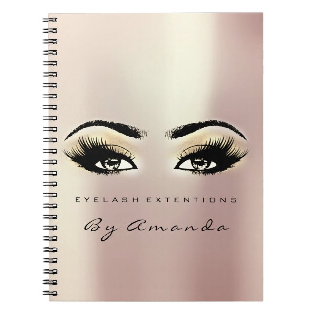 Cuaderno Extensión de pestañas Artista de maquillaje de ojo (Frente)