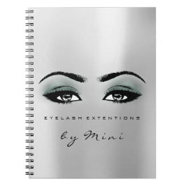 Cuaderno Extensión de pestañas Artista de maquillaje Gris V