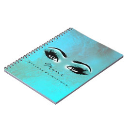 Cuaderno Extensión de pestañas Artista de maquillaje Ocean
