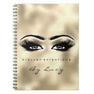 Cuaderno Extensión de pestañas Ojos Artista de maquillaje P