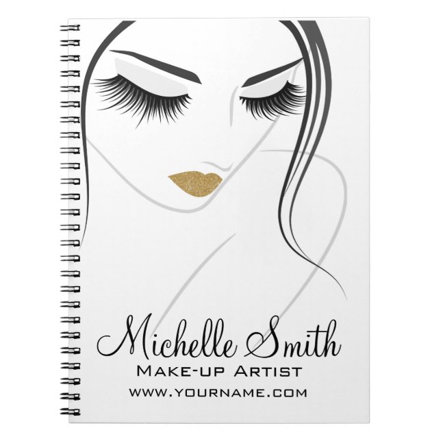 Cuaderno Extensiones Lash de latigazos largos (Frente)