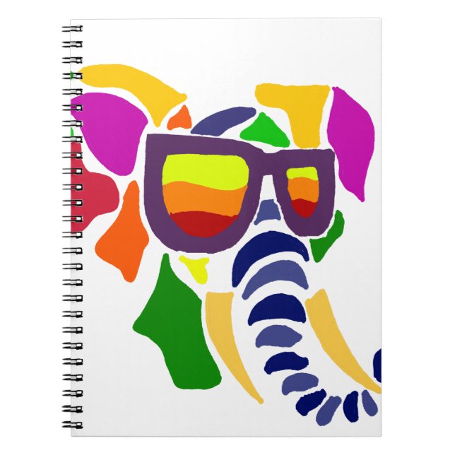 Cuaderno Extracto de las gafas de sol del elefante que (Frente)
