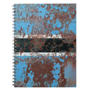 Cuaderno Extracto del viejo fondo de Botsuana gruesa, envej