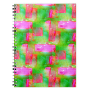 Cuaderno Extracto pintado amarillo, rosa de la luz del sol