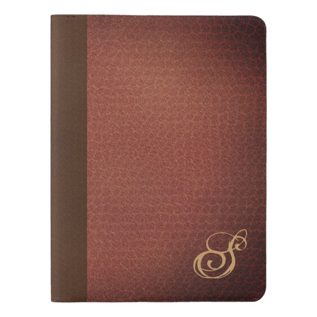 Cuaderno Extragrande Moleskine La piel falsa luce elegante monogramada (Anverso)