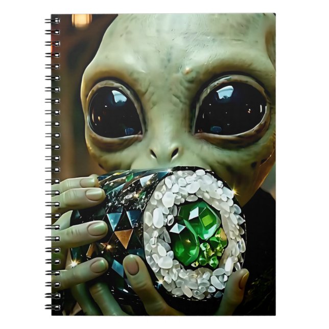 Cuaderno Extraterrestre Alien y Sushi Cristalino   (Frente)