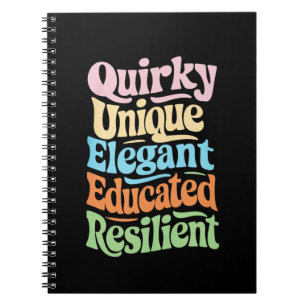 Cuaderno Extravagante Enigmático Elegante Educado Resistent