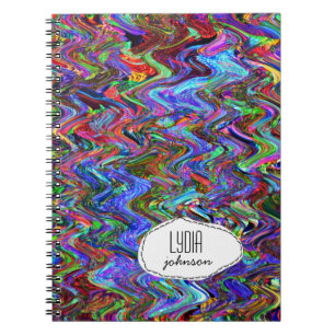 Cuaderno Exuberante Color personalizado Zigzag Resumen