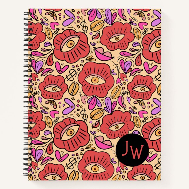 Cuaderno Eye Doodle Manifest Spiral Notebook (Anverso)