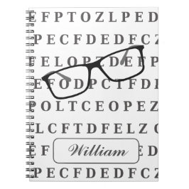 Cuaderno Eye Test Chart and Specs Personalised Optician