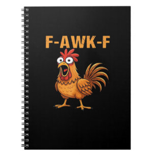 Cuaderno F-Awk-F Pollo F-Caw-F Gallo Divertido Humor Meme