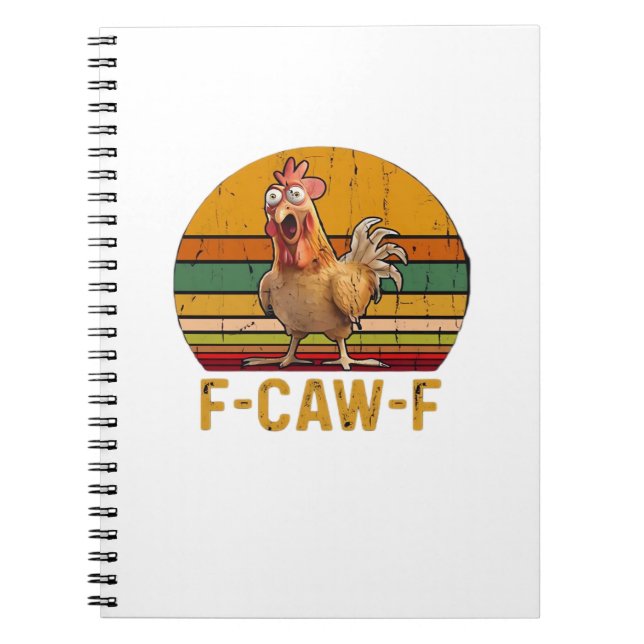 Cuaderno F-Caw-F Chicken Humor Essential Minimal Clean (Frente)