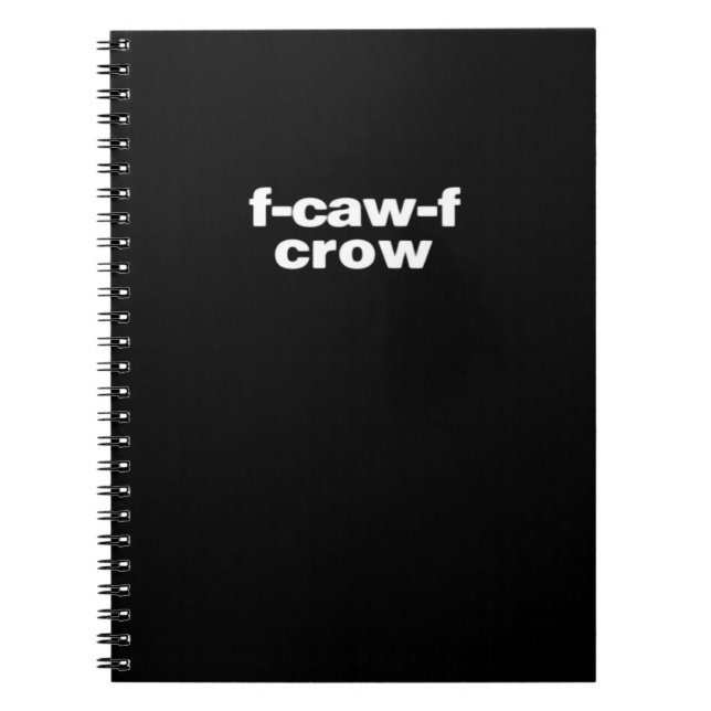 Cuaderno F-Caw-F Crow Funny Crow Retro Classic (Frente)