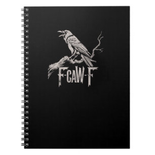 Cuaderno F-Caw-F Cuervo Chiste Pájaro Gracioso Graffiti Par