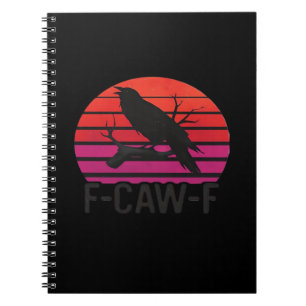 Cuaderno F-Caw-F Cuervo Divertido Clásico Minimalista Limpi