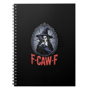 Cuaderno F-Caw-F Cuervo Divertido Gótico Luna Pájaro Hallow