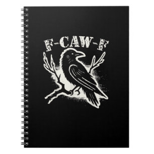 Cuaderno F-Caw-F Cuervo Divertido Vintage Cuervo Humor Sarc