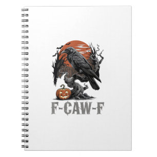 Cuaderno F-Caw-F Cuervo Gótico del Cuervo Divertido Pájaro