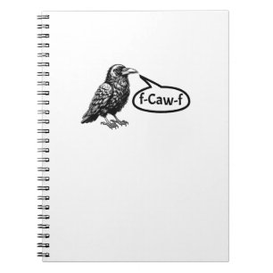Cuaderno F-Caw-F Cuervo Gracioso Cuervo Pun F-Off Sutil F-B