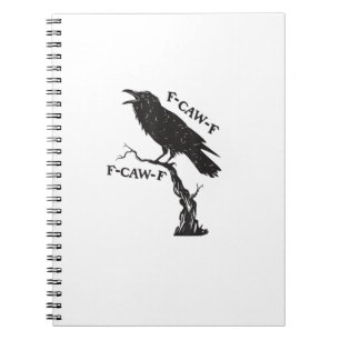 Cuaderno F-Caw-F Cuervo Juego de Palabras Pájaro Divertido