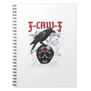Cuaderno F-Caw-F divertido cuervo de Halloween humor gótico