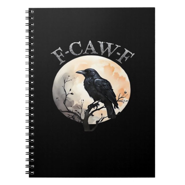 Cuaderno F Caw F Funny Bird Moon Minimal Clean Style (Frente)
