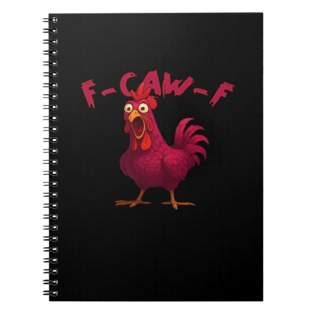 Cuaderno F Caw F Funny Chicken Humor Creative Casual Style (Frente)