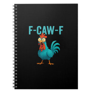 Cuaderno F-Caw-F Gallo Divertido Humor de Pollo Ave