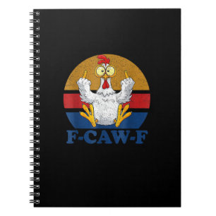 Cuaderno F-Caw-F Gallo Retro Antiguo Divertido Pollito Agit