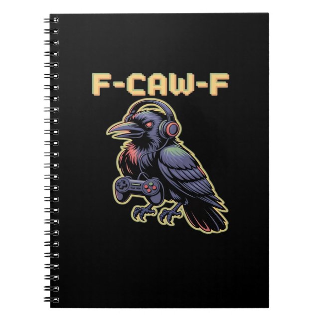 Cuaderno F-Caw-F Gaming Raven With Headphones - Edgy Stream (Frente)