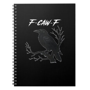 Cuaderno F-Caw-F Gracioso Cuervo Estética Casual
