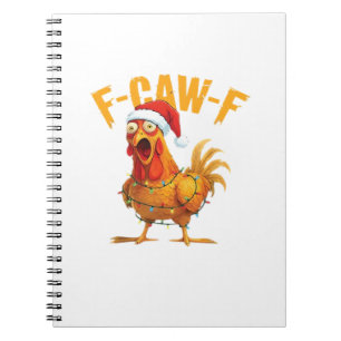 Cuaderno F-Caw-F Navidad Gallina Divertida Navidad Esencial