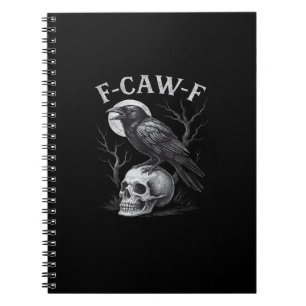 Cuaderno F-Caw-F Pájaro Cuervo Retro Vintage Gótico Luna F-