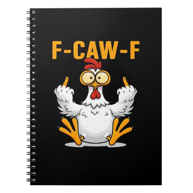Cuaderno F-Caw-F Pollo Clásico Divertido Moderno (Frente)