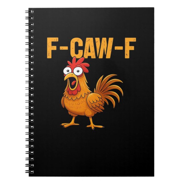 Cuaderno F-Caw-F-Pollo Diseño Simple Esencial (Frente)