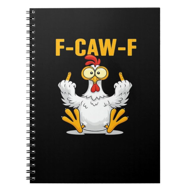 Cuaderno F-Caw-F-Pollo Esencial Divertido Moderno (Frente)