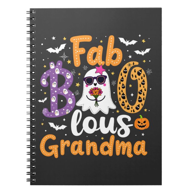 Cuaderno Faboolus Grandma Spooky Ghost Halloween (Frente)