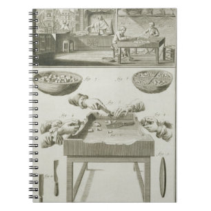Cuaderno Fabricación de corchos de la botella, del