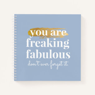 Cuaderno Fabuloso amigo Inspirador Funny Dusty Blue
