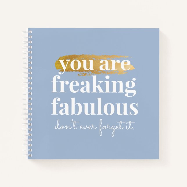 Cuaderno Fabuloso amigo Inspirador Funny Dusty Blue (Anverso)