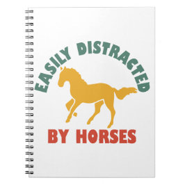 Cuaderno Fácilmente Distrado Por Los Caballos