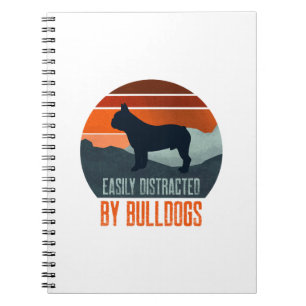 Cuaderno Fácilmente Distraído Por Bulldogs Paseando Perros