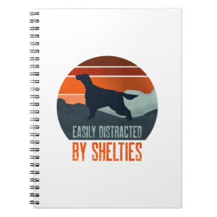 Cuaderno Fácilmente Distraído Por Caminar Con Shelties